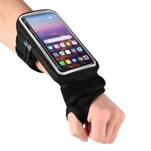 HAISSKY Running Sports Wristband Bags For iPhone 17 16 Pro Max 15 Plus 16E 17Air 14 13 Touch Screen Cycling Fitness Zipper Pouch