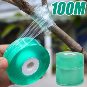 100M Grafting Tape Stretchable PE Elastic Film Garden Fruit Tree Grafting Film Phytorepair Tape Multipurpose Phytorepair Binding Support Garden Tool