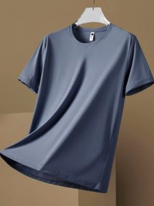 Ice Silk Loose Fit Short Sleeve Round Neck T-Shirt: 2024's Thin & Breathable Fashion