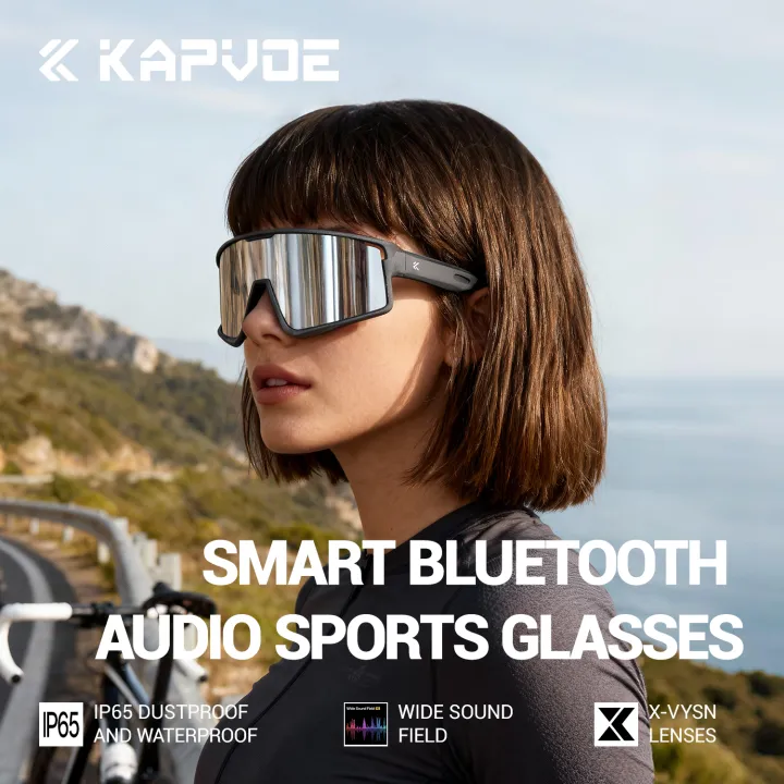 Kapvoe(kapvoe) | KAPOVE Smart Sunglasses Wireless Bluetooth Audio Navigation Casual UV400 for Men and Women Outdoor Sports Glasses Goggles