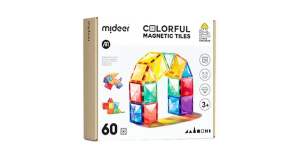 Mideer 60pcs Colourful Magnetic Tiles Children Fun Activity Building Blocks