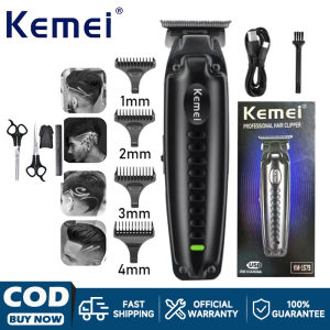Kemei KM-1579 Electric Hiar Clipper Professional Cordless Hair Trimmer Barber USB Rechargeable Haircut Machine Mens Clipper