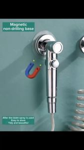 Q MALL Multifunctional HAND BIDET SPRAY on/off Stop Switch Button for Toilet Bathroom Silver (S703) / Black (S704B)