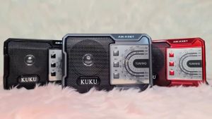 KUKU AM-K5BT FM/AM/SW 3 Band Antenna Radio Wireless Rechargeable USB Bluetooth Speaker with Solar Panel Support SD/TF/MP3 Player