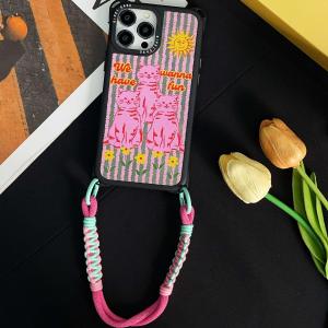Sun Cat Design Phone Case for 16/15/13 Series Luxury Feel Sheepskin Wireless Charging Compatible Fox Magnetic Attraction