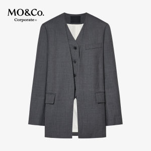 MO&Co. | Autumn Spring Padded Shoulders Boxy Fit Blazer