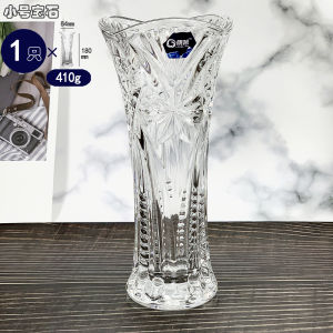 Large Diameter Glass Flower Vase Lang Xu Crystal Home Decor Nordic Style Transparent Wealth Bamboo Lily Rose Water Cultivation
