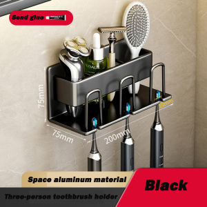 1pc Metal Toothbrush Storage Rack Wall-mounted U-shaped Card Slot Electric Toothbrush Holder Razor Cup Shelf Bathroom Organizer