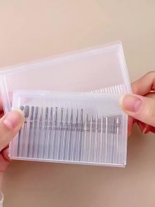 Transparent Acrylic 24 Hole Nail Drill Bit Stand Storage Box Portable Dustproof Display Case Gel Polish & Cat Eye Nail Art Tool