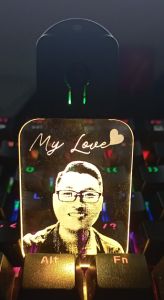 Móc treo chìa khóa đèn LED 7 màu khắc ảnh chân dung theo yêu cầu dùng làm quà tặng ý nghĩa