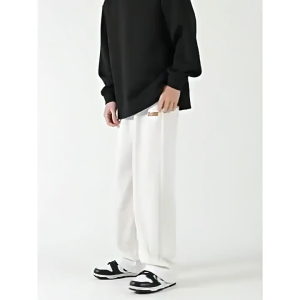 GE Corduroy Straight Leg Pants For Men and Women Casual High Waisted Comfortable Trousers