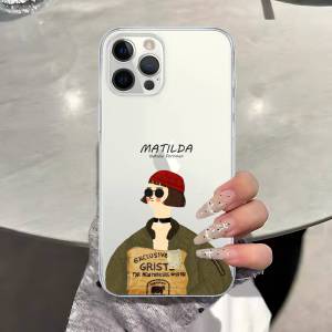 Killer Leon Uncle Girl Cartoon Transparent TPU Phone Case for iPhone 17 11 12 13 14 15 16 Pro Max 16 Plus Cover