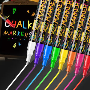 Liquid Chalk Erasable LED Highlighter Fluorescent Marker Suit for Blackboard Glass Window Painting Advertisement Chalk