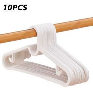 10PCS Plastic Hangers for Household Space Saver Clothes Hanger for Bedroom Closet Wardrobe Storage Clothing Hanging Organization