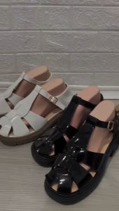 Sandal Wanita Bahan Kulit Glossy Premium Tali Belakang S-20 Nextfashion