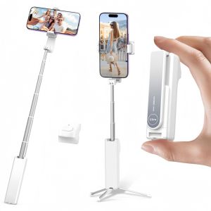Mini Wireless Bluetooth Selfie Stick Tripod with Remote Extendable Tripod Phone Holder for Travel/Vlog/Live Streaming