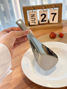 304 Stainless Steel Meal Spoon For Home Sheng Rice Shovel Non-Stick Pan Special Rice Cooker Rice Ladle Large Size Spoon for Individual Portions