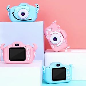 Máy Ảnh Kỹ Thuật Số HD 1080P Siêu Dễ Thương Dành Cho Trẻ Em Màn Hình 2.0 Inch Kèm Vỏ Silicon Quà Giáng Sinh Cho Bé Trai Bé Gái