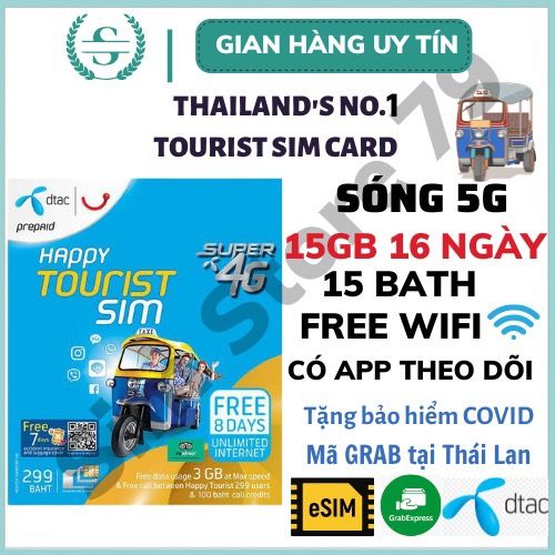 Sim du lịch thái lan không giới hạn data 8 ngày _Sim Store 79