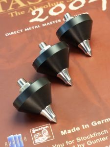 Đế Chân Loa Bằng Thép Không Gỉ Black Crystal Steel 316 Đế Chân CD Player Amplifier Decoding Bass Cannon Sound Stand