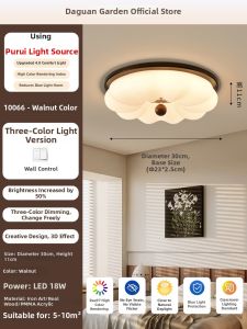 DGY | Retro Creative Black Walnut and Shell Study Ceiling Light