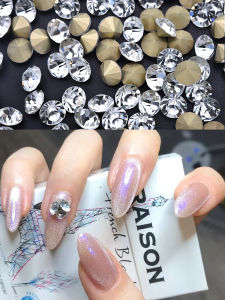 AAVA ชี้เช็กออสเตรียเพชรเครื่องประดับเล็บคริสตัลตกแต่งสําหรับเครื่องมือแต่งเล็บแห้งง่ายผลเคลือบเงาถาวร