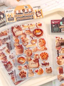Mr.paper | Cute Cartoon Stickers Cats Dessert Food Flat Resin Sticker Sheet