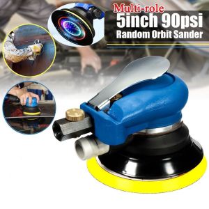 5 Inch Air Sander vacuum Air Sander Air Orbital Sander Pneumatic Round Car Warranty 100pc 125mm Sanding Discs Self Adhesive Pads 80-2000 Mixed Grit Orbital Sander