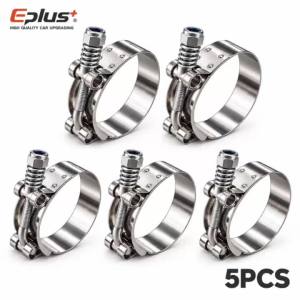 Bộ 5 Kẹp Ống Lò Xo Inox T-Bolt Đa Năng 28-110mm Có Thể Điều Chỉnh Tự Bù Cho Ô Tô Moto & Công Nghiệp Pi