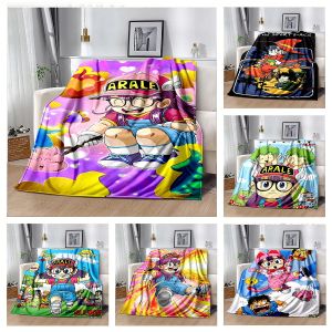 Bandai | Cute Kawaii D-DR-Slump-Arale Cartoon 3D Flannel Blanket Soft Throw Blanket Art For Home Decor Bedroom Bed Sofa Picnic Fans Gifts