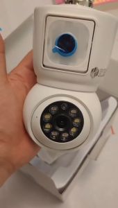 Icsee หลอดไฟ E27 8MP 4K กล้อง WiFi เลนส์คู่ติดตามอัตโนมัติสองทางการมองเห็นได้ในเวลากลางคืนสีเสียงกล้องวงจรปิดกลางแจ้ง