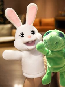 Hand Puppet Toys รูปตัวละครการ์ตูน หนังยาง ขนสัตว์ สำหรับเด็ก 12 เดือน ที่ใช้ได้ตลอดปี ไม่ระบุแหล่งกำเนิด