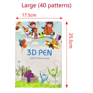 3D Pen Drawing Book with Graphic Templates And Painting Tutorials Double-Sided Printing PVC Transparent Plate for Creative Art