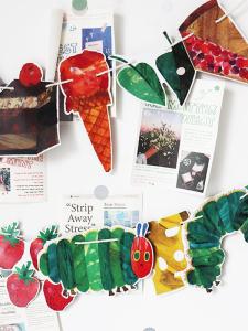 Colorful Flag Decorations for Childrens Picture Book English Classroom Setup Decoration Props Hungry Caterpillar Theme