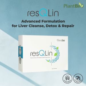 Therabio resQLin - Liver Cleanse Detox & Repair Supplement for Night Owls | Liver & Kidney Support (Penjagaan Hati) 护肝补肝 (30 Sachets/Box)