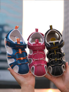 Giày Thể Thao Trẻ Em UOVO Giày Đi Biển Chống Trượt Giày Đi Bộ Đế Mềm Khoét Rỗng Bảo Vệ Đầu Giày Đi Biển Chống Va Đập Cho Bé Gái