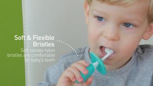 MARCUS & MARCUS แปรงสีฟันเด็ก 3 ขั้น Palm Grasp Toothbrush Set