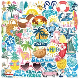 50/100PCS Cartoon Fresh Summer Beach Surfing Graffiti Stickers Graffiti Stickers Car Decoration Stationery Notebook Stickers