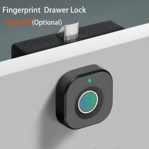 Biometric Fingerprint Lock Black Keyless Cabinet Lock Smart Drawer Locks Anti-theft Door Lock Long Standby Time Door