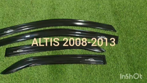 คิ้วกันสาด กันสาด กันสาดประตู คิ้ว ดำทึบ 4 ชิ้น โตโยต้า อัลติส Toyota Altis 2008 2009 2010 2011 2012 2013 ใส่ร่วมกันได้ทุกปี A