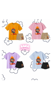 KAOS ANAK LENGAN PENDEK DAN CELANA PENDEK / SETELAN ANAK KARAKTER KARTUN / MOTIF KARTUN LUCU UNTUK USIA 1-5 TAHUN