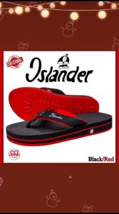 Islander Black/Red Authentic Non-Slip Rubber Sole Slippers/Flip Flops (Makapal) - Cool Vibe, High-Quality Make