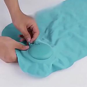 1 Inflatable Waist Cushion Travel Waist Support Portable Inflatable Waist Cushion Travel Pillow Complimentary Storage Bag