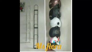 Rak Helm Gantung Resleting Sekat Full Triplek Tebal Rak Serbaguna - rak helm / rak helm gantung / gantungan helm dinding / tempat helm - NEW MODEL GANTUNGAN HELM / RAK GANTUNG JAKET DAN HELM / RAK DINDING - GOLD BESAR BESI 8MM