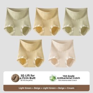 High Waist Abdominal Control Antibacterial Cotton Underwear