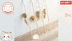 TONGKAT KUCING - MAINAN CAT TEASER ROTAN BONEKA LUCU LONCENG