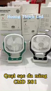 TẶNG KÈM ĐÈN NGỦ- Quạt tích điện 3 in 1 tích hợp tính năng đèn led quạt sạc gồm 3 chế độ gió 2 chế độ sáng pin sạc dùng đến 20h xoay 360 độ