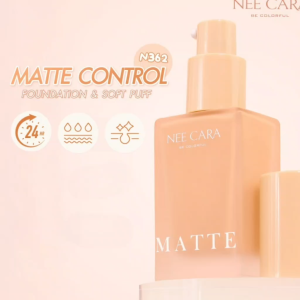 🔥แท้/ดีลสุดคุ้ม/ไลฟ์ทุกวัน🔥(1ชิ้น) N362 NEE CARA MATTE CONTROL FOUNDATION & SOFT PUFF รองพื้น + พัฟ