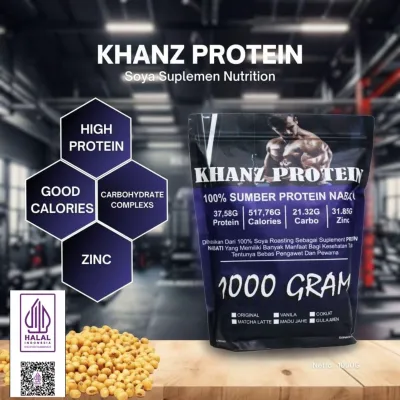 Whey protein susu nabati tinggi protein 1000Gram untuk bulking dan massa Otot