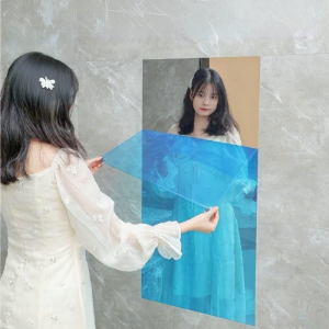 TEKANAI | Unbreakable Stainless Steel Full Body Mirror Adhesive Wall-Mounted